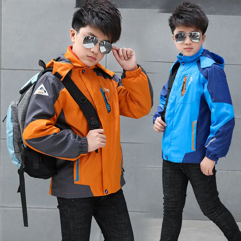 Детские спортивные куртки со съемным капюшоном для мальчиков; Вельветовая верхняя одежда из двух предметов; пальто для мальчиков; зимняя теплая хлопковая ветровка с капюшоном