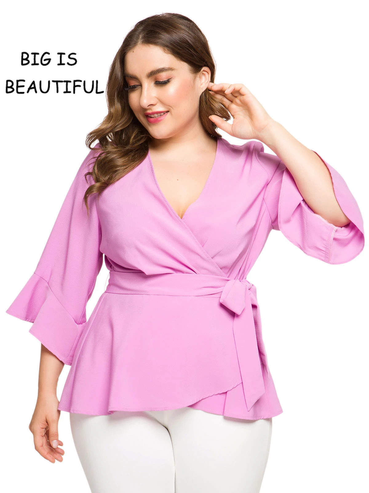 plus size deep v neck tops