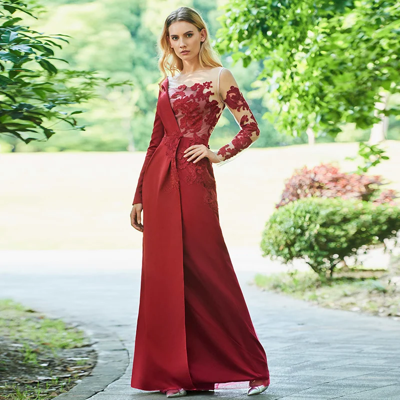 long gown full sleeves