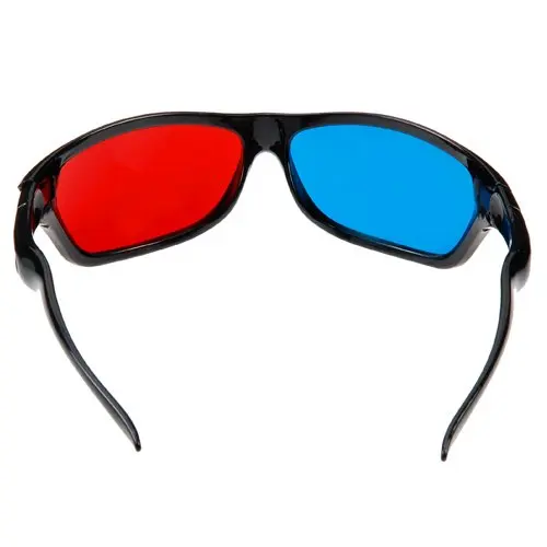 2Pcs Red Blue 3D Plastic Glasses for 3D Movie Game Red for Left Blue for Right