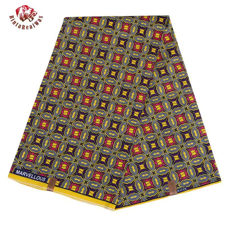 veritable bintarealwax guaranteed real dutch ankara fabric new bintarealwax african wax prints fabric 6 yards fp6005