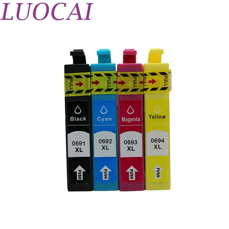 8X чернильный картридж LuoCai совместимый T0691 T0692 T0693 T0694 для принтера Epson Workforce 310 315 500