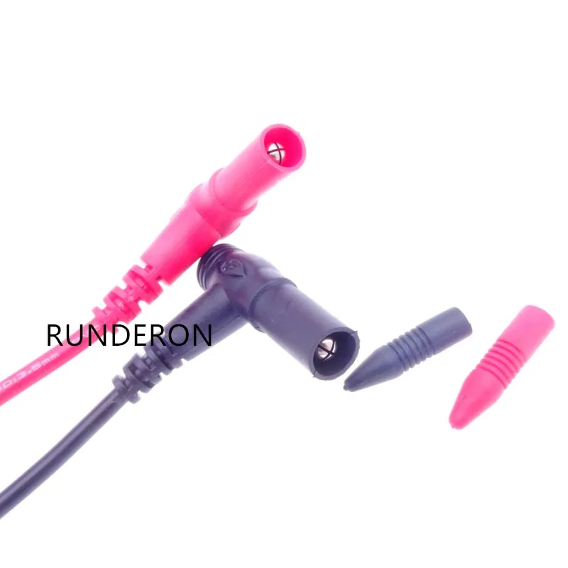 1.1m Meter Length Universal Multimeter Tester Tool Detector Connector Wire Cable Positive Negative Red Black 20A 1000V