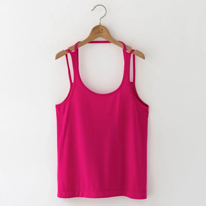 5 цветов летние пикантные Для женщин Топы быстрое высыхание свободные дышащие Фитнес рукавов жилет тренировки Топ Спортивный Спортивная футболка - Цвет: Розовый