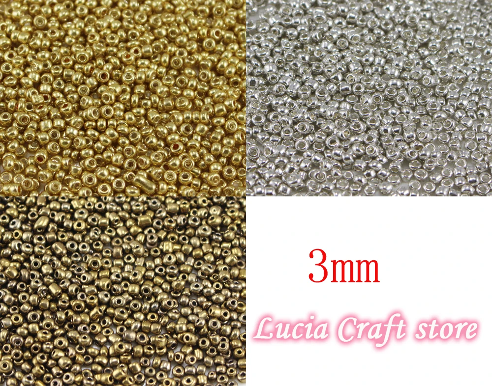 

SALE! Lucia crafts 500pcs/lot 3mm Multicolor Mini Seed Beads Glass Beads Garment DIY Handmade Accessories G0512
