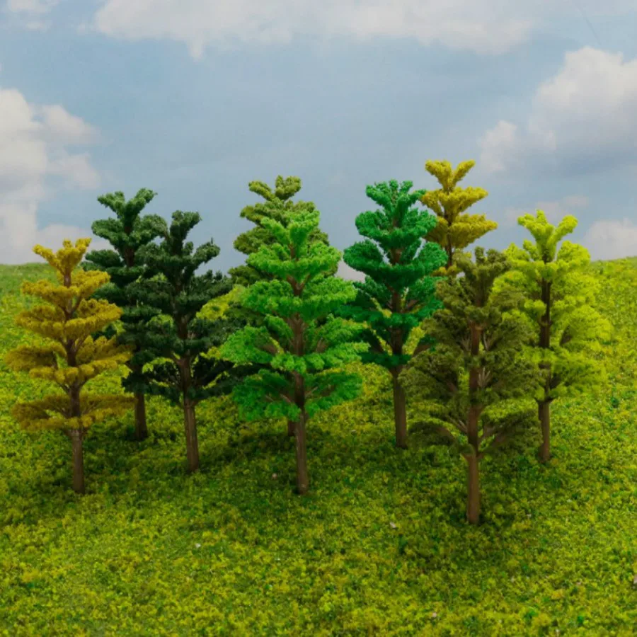 200PcsLot 1500 Scale Mini Plastic Model Trees Train Railroad Scenery for House Classroom Park Layout Scene Kids Toy (11)