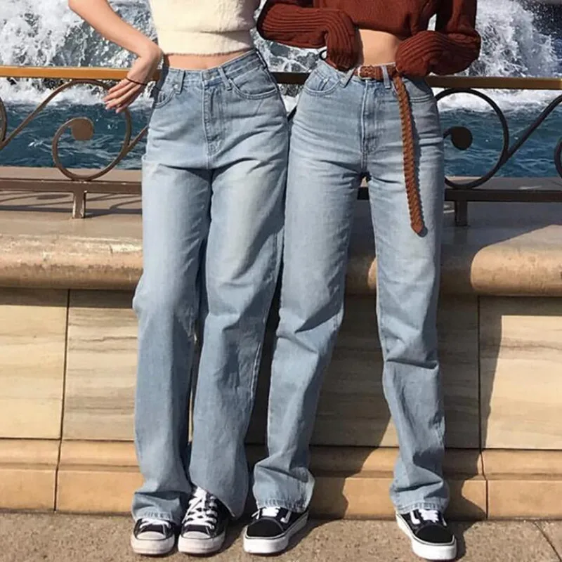 

Baggy Jeans Denim Brand Korean Mom Jeans High Waist Vintage Boyfriend Jeans For Women Pants Wide Leg Fashion Loose Trousers Lady