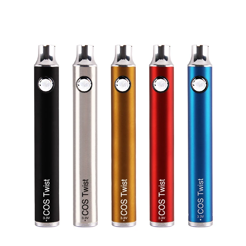 

NEW ECT COS+ Twist Battery 650MAH Preheat Vape Pen 3.3V-4.2V Variable Voltage BATTERY Fit on 510 Thread E Cigarette battery