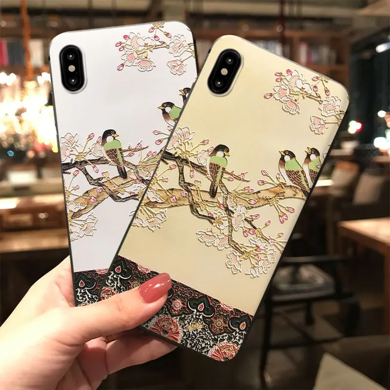 

Luxury 3D Emboss Patterned for iPhone X XR Xs Max 8 7 6 6s Plus Wrist strap Case Cover Cloth Case with Crossbody Strap