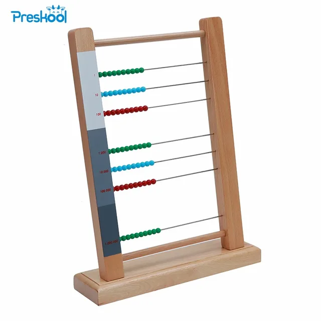 US $27.88  Montessori Kids Toy Baby Wood Large Bead Frame Abacus Educational Preschool Training Brinquedos Jug