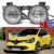 Для Renault Clio 2012-2016 2-в-1 светодиод 3 цвета Ангельские глазки DRL Габаритные огни-линия объектив туман фары автомобиля укладки