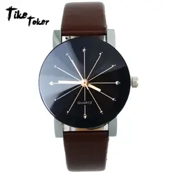 Тике Toker 2018 новые часы Для женщин кожа аналоговые кварцевые часы Reloj Mujer Леди Круглый корпус время часы Для женщин Роскошные Дизайн наручные