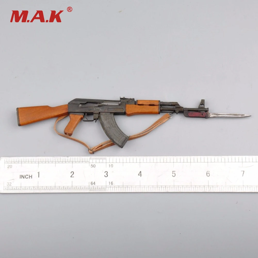 1/6 масштаб оружие Модель AK47 металлического пистолета модель с байонетным для 12