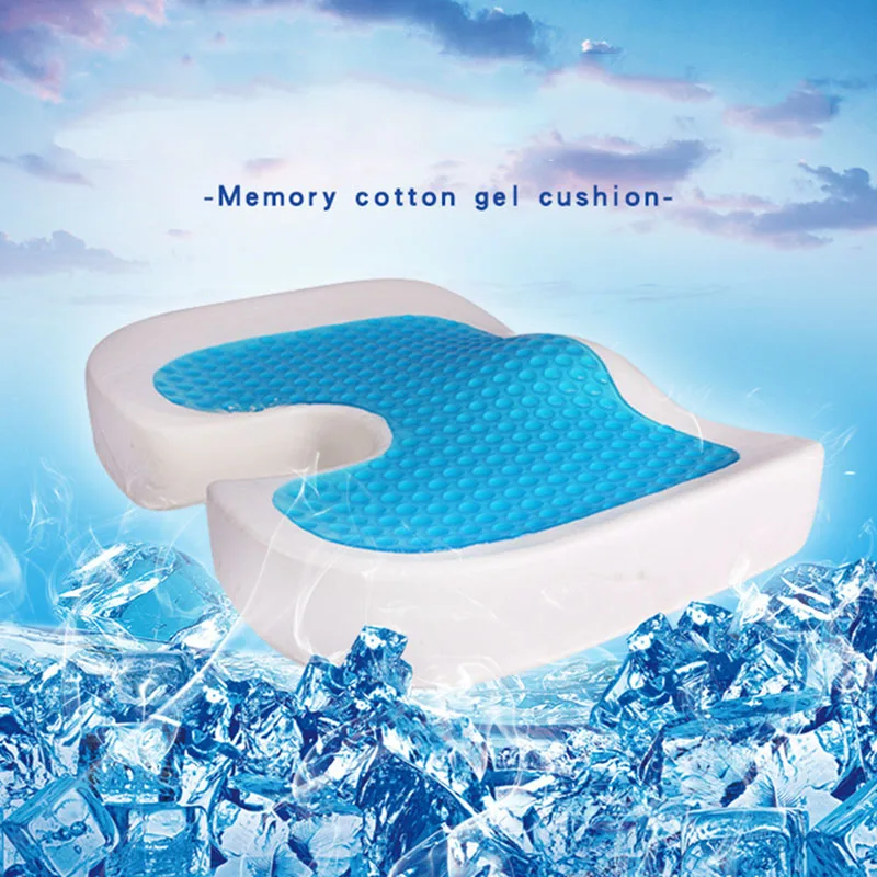 

Memory Foam Gel Seat Cushion Non-Slip Back Pain Sciatica Relief Chair Cushions for Home Office Car HTQ99