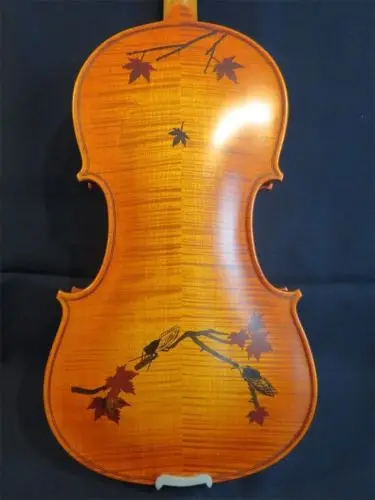 

Strad style SONG Brand meastro inlay maple leaf / two cicada violin 4/4 #9727