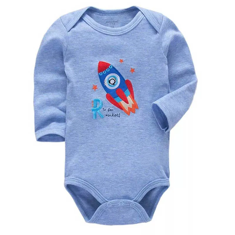 CH2018-2 Боди для новорожденных; одежда для малышей; bebes; хлопковая одежда с длинными рукавами и принтом для младенцев; 1 предмет; 0-24 месяца - Цвет: CH2018-2