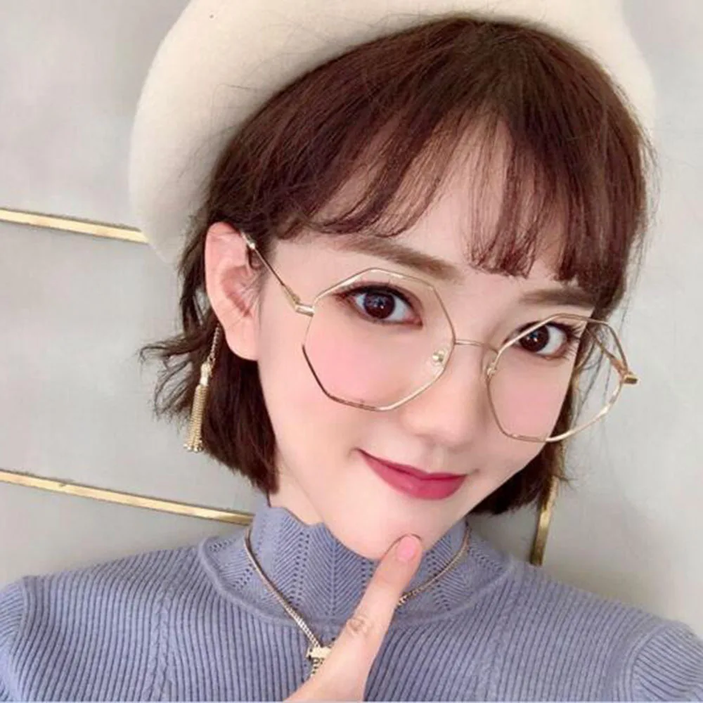 

Women Oversized Eyewear Irregular Eyeglasses Frame Optical Glasse Retro Eyeglasses Computer Glasses Transparent Reading glasses