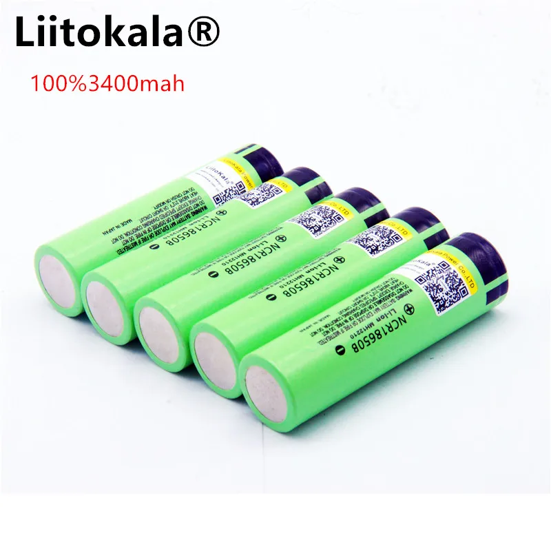 Liitokala 18650 NCR18650B Аккумуляторная батарея 3400 mAh li-ion 3,7 V