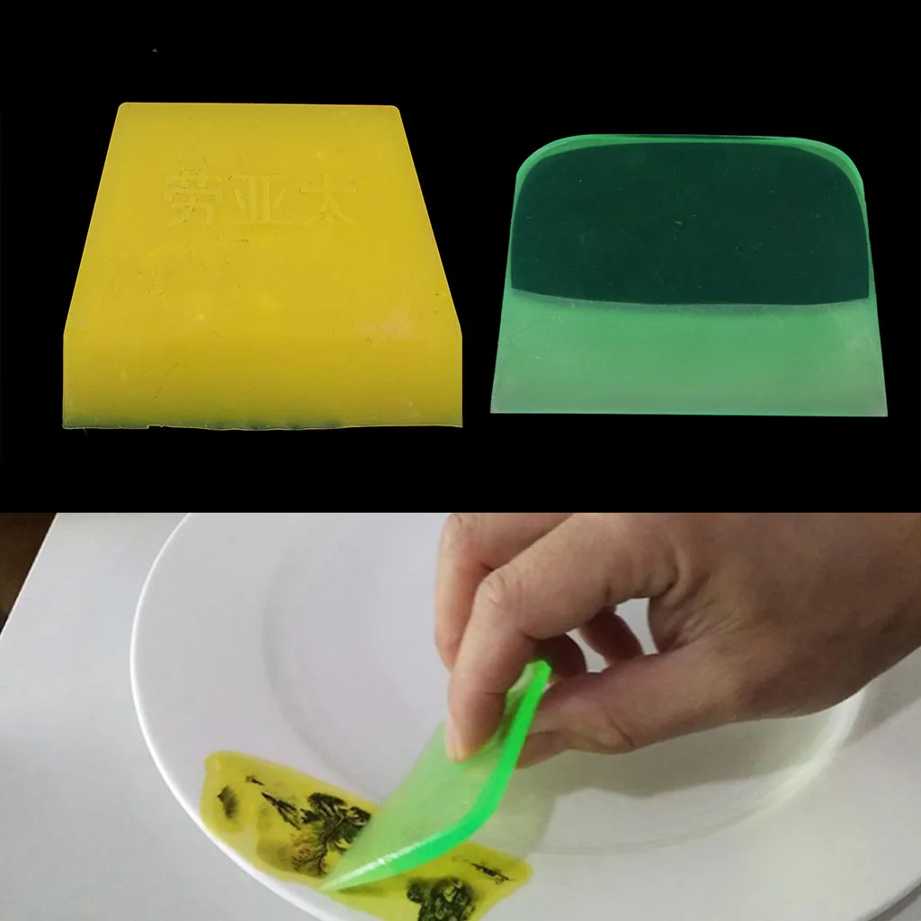 Pottery Decal Scraper, Flexible Rubber/TPR Scraper Squeegee for Ceramics Clay DIY Applique Decal Crafts