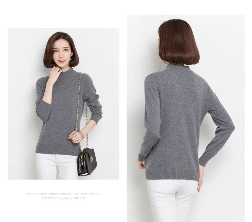 Ismtide Women Turtleneck Cashmere Sweater 6