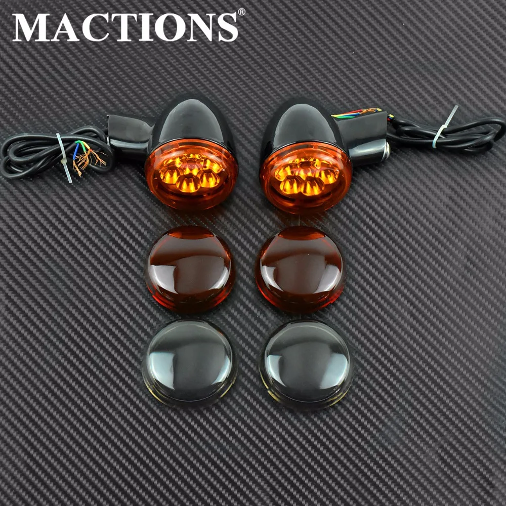 Motorcycle Rear Turn Signals Lights Bracket Black Indicator Light For
