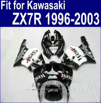 

WEST sticker Fairing kit Fit for Kawasaki ninja ZX7R 1996 1997 1998 2003 96 03 Fairings 7gifts ZG08