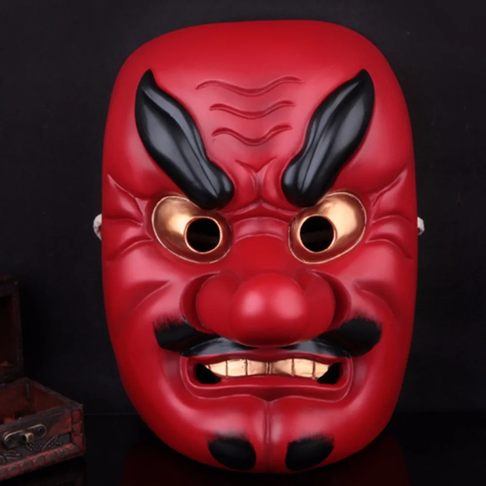 Resin Japanese Buddhist Traditional Warrior Hannya Mask Cosplay Scary