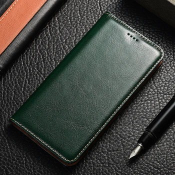 

Genuine Leather Flip Case For ZTE V10 A3 A7 2019 Vita Nubia M2 V5 red bull Crazy horse Holder Back bags copa coque cover