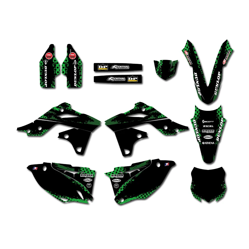 Новый стиль 0460 Power TEAM графика и фоны наклейки Наборы наклеек для Kawasaki KX250F KXF250 2013 2014