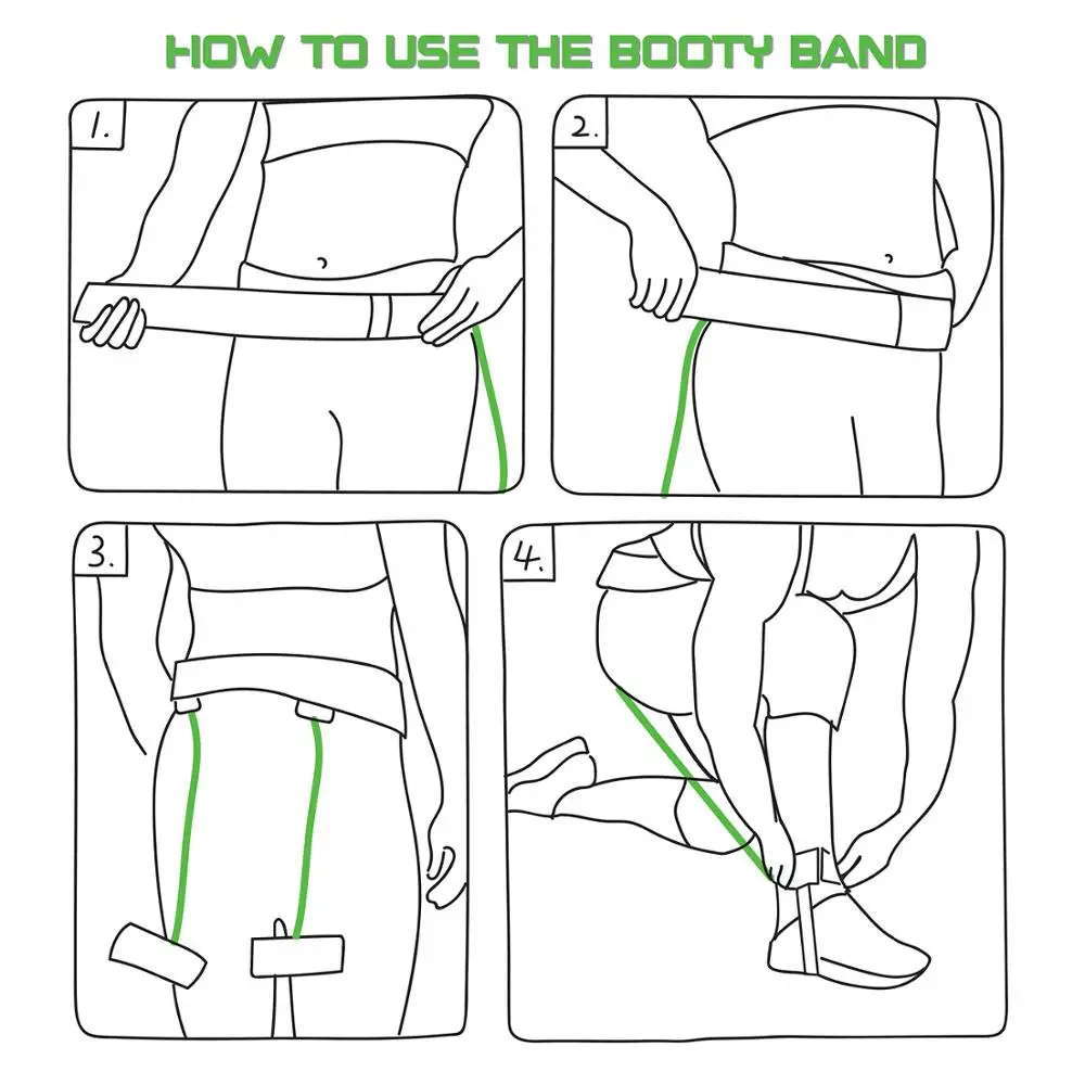 Online Booty Band Set Workout Widerstand Bands Booty Butt System für eine Bikini Butt Abs Gesäß Muscle Workout mit einstellbare Taille