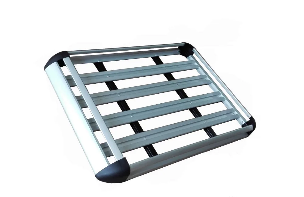 

Car Roof Frame Aluminum Roof Rack Universal Roof basket Travel Frame Double layer Luggage box 140*110 cm