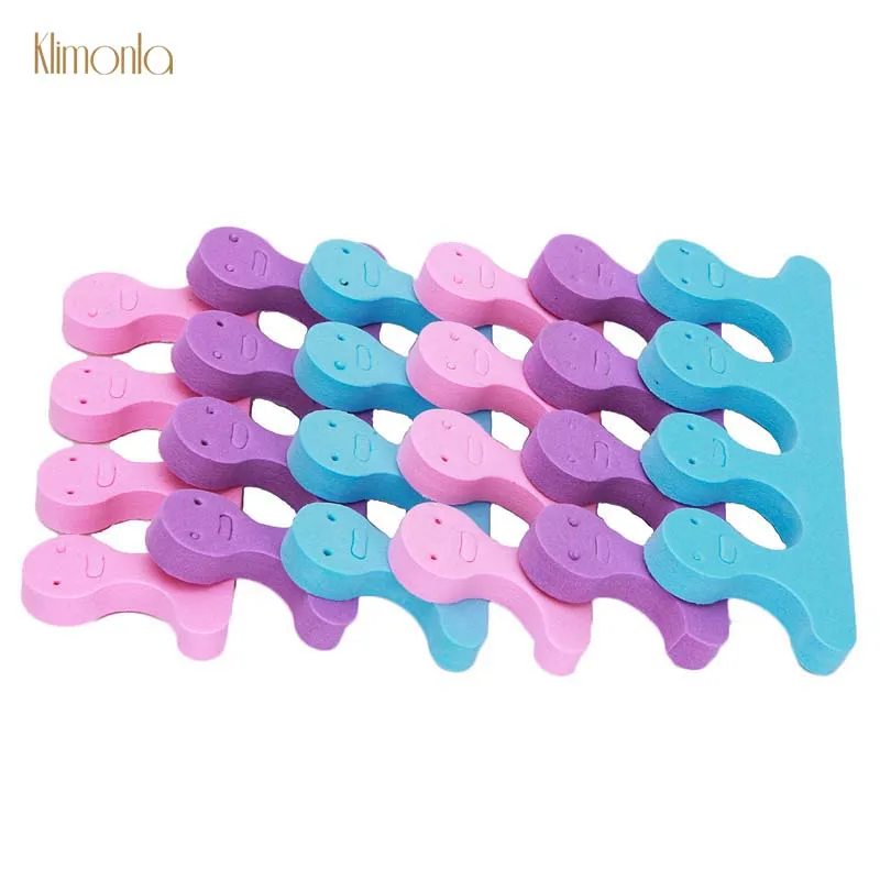 

40pcs Smile Sponge Toe Separators Soft Foam Foot Care Toenail Splitter Nail Art Pedicure Manicure Nail Gel Tools
