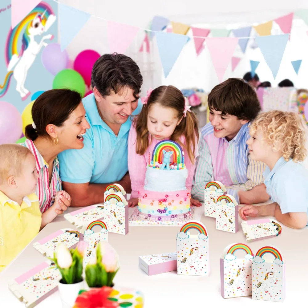 OurWarm 10 шт. крафт-бумага Единорог подарочные пакеты упаковка конфеты Упаковочные пакеты Детская Игрушка В ванную день рождения поставки