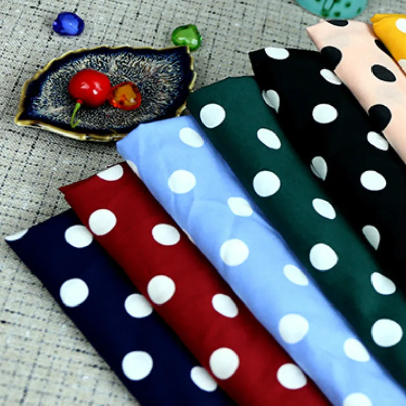 Эластичная шифоновая ткань в горошек в японском и корейском стиле, декоративная рубашка в горошек, модная одежда, шифоновая ткань