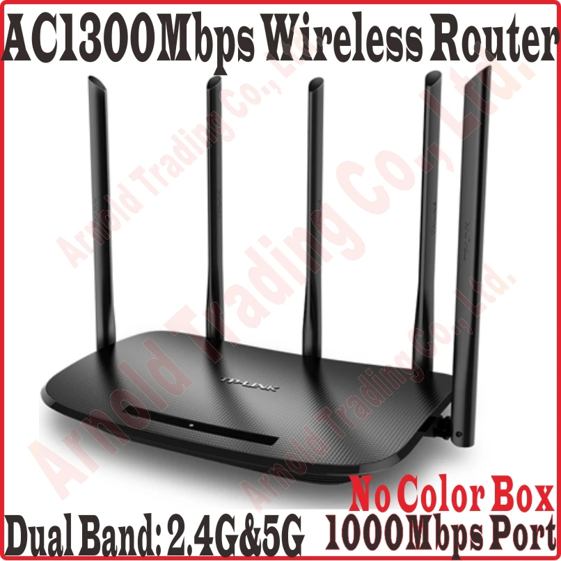 

[NO COLOR BOX] Chin-Firmware TP-LINK AC1300 Wireless Dual Band WiFi Router 11AC Wireless Router With 5 Gigabit Ports, AP, WDS