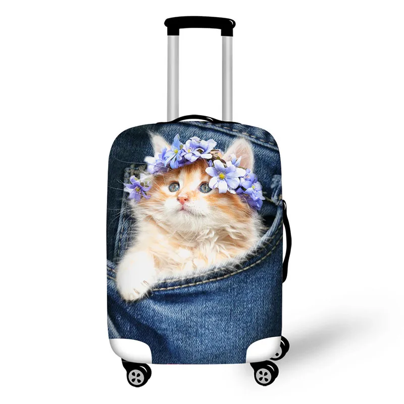 Denim Animals Print luggage protector cover suitcases covers Waterproof luggage covers accessory ...