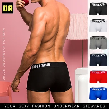 

ORLVS Brand Men Underwear Boxershort Sexy Short Cotton Cuecas Boxers Mens Boxer Breathable Gay Underwear Man Male Underpants