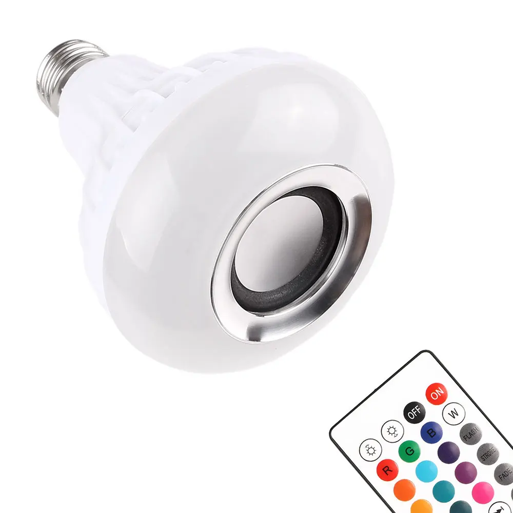 12 Вт RGB дистанционного Управление музыка лампы Горячая Bluetooth 3,0 Управление Музыка Аудио Динамик E27 светодиодный Красочные лампочка