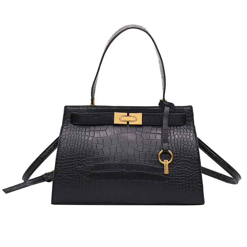

Luxury Tote bag 2019 New Quality PU Leather Women's Designer Handbag Crocodile pattern Lock Shoulder Messenger Bag Bolsos Mujer