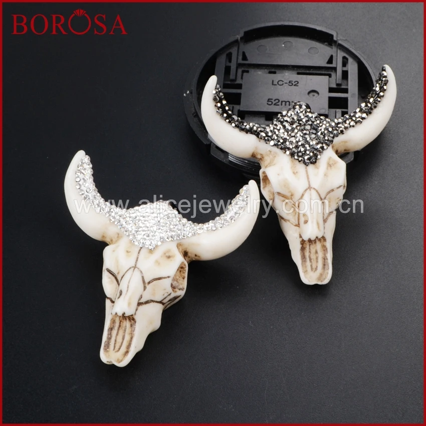 BOROSA 6 шт. longhorn подвески из смолы рог Крупный рогатый скот искусственная паста
