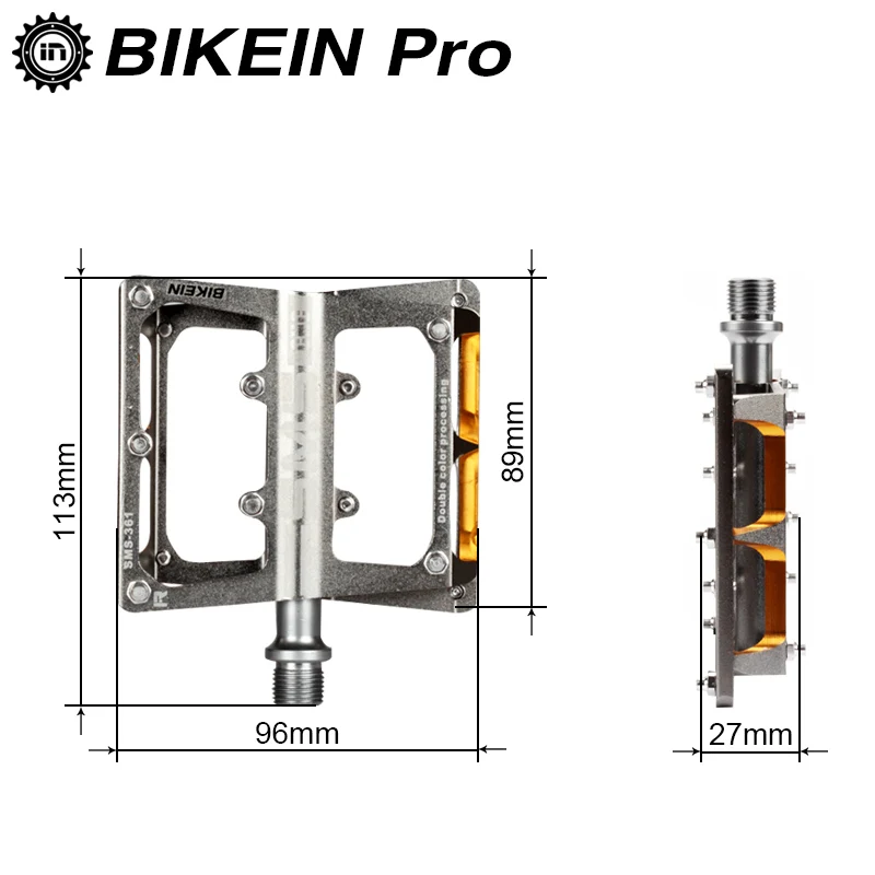 BIKEIN высокое качество 3 герметичные подшипники педали для горного велосипеда 9/1" CNC Алюминиевые велосипедные детали синий/красный/черный/титан/зеленый/розовый