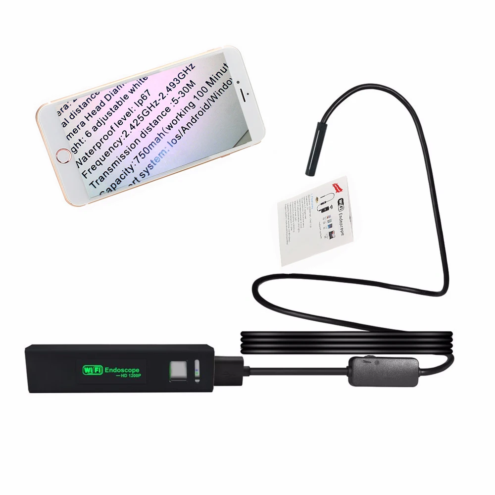 Мини камера эндоскоп с Wi Fi HD 1200P IP68|Камеры видеонаблюдения| |