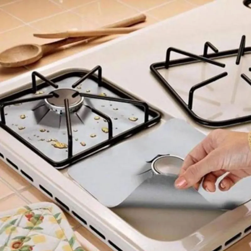

2017 New Arrival 4PCS/Set Teflon Gas Stove Cooker Boiler Furnace Face Protection Protecting Pad Mat