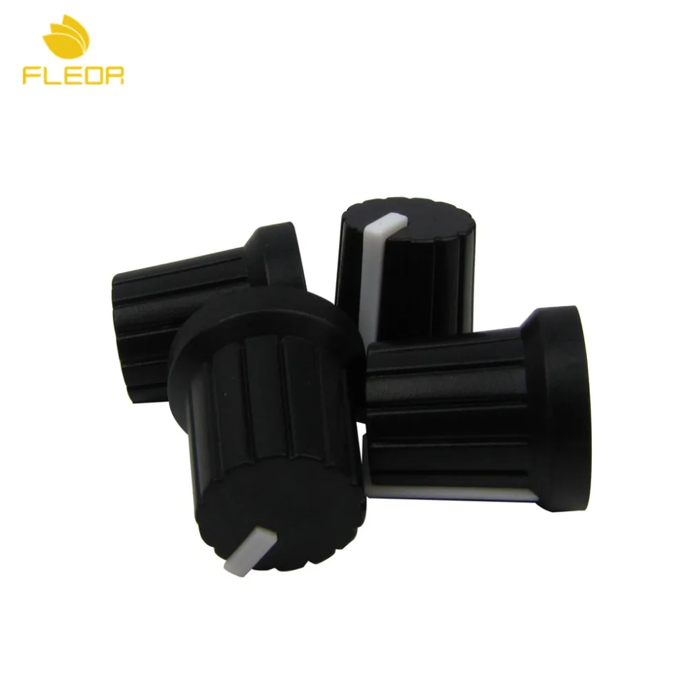 FLEOR 4 шт Белый/Красный Точка Пластиковая педаль эффектов для электрогитары ручки