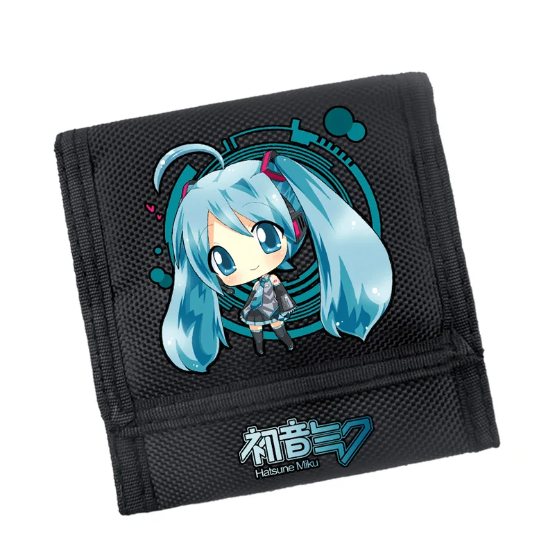 

Zshop Hatsune Miku Wallet Black Oxford Trifold Wallet