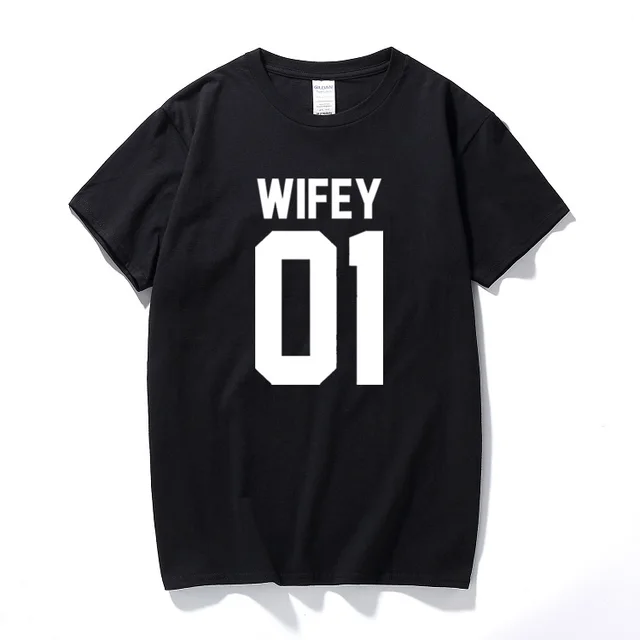 Hubby Wifey 01 02 T Shirt Matching Gift Idea The King His Hubby Wifey 01 02 T Shirt Matching Gift Idea The King His Queen Husband Cotton