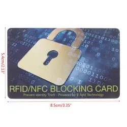 Кредитная карта протектор RFID Блокировка Карты блок RFID NFC сигналы форме кредитных карт и паспортов помещается в бумажник и кошелек