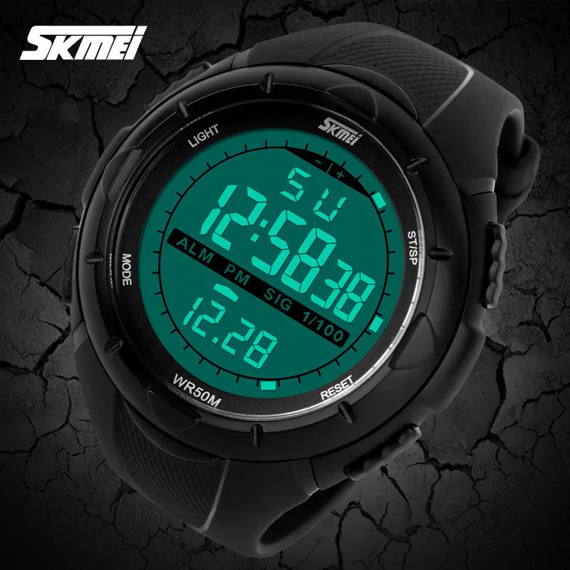 2019 новый бренд Skmei мужские светодиодный цифровые военные часы 50 м Дайвинг Платье