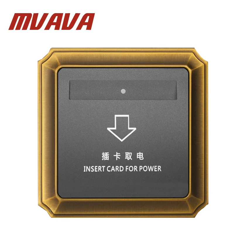 

Hotel card switch energy saving Insert card for power wall switch for room card ,Luxury Top Grade Bronzed panel , Free shipping
