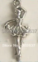 Бесплатная доставка 100 шт. подвеска балерины из тибетского серебра A1990 | Украшения